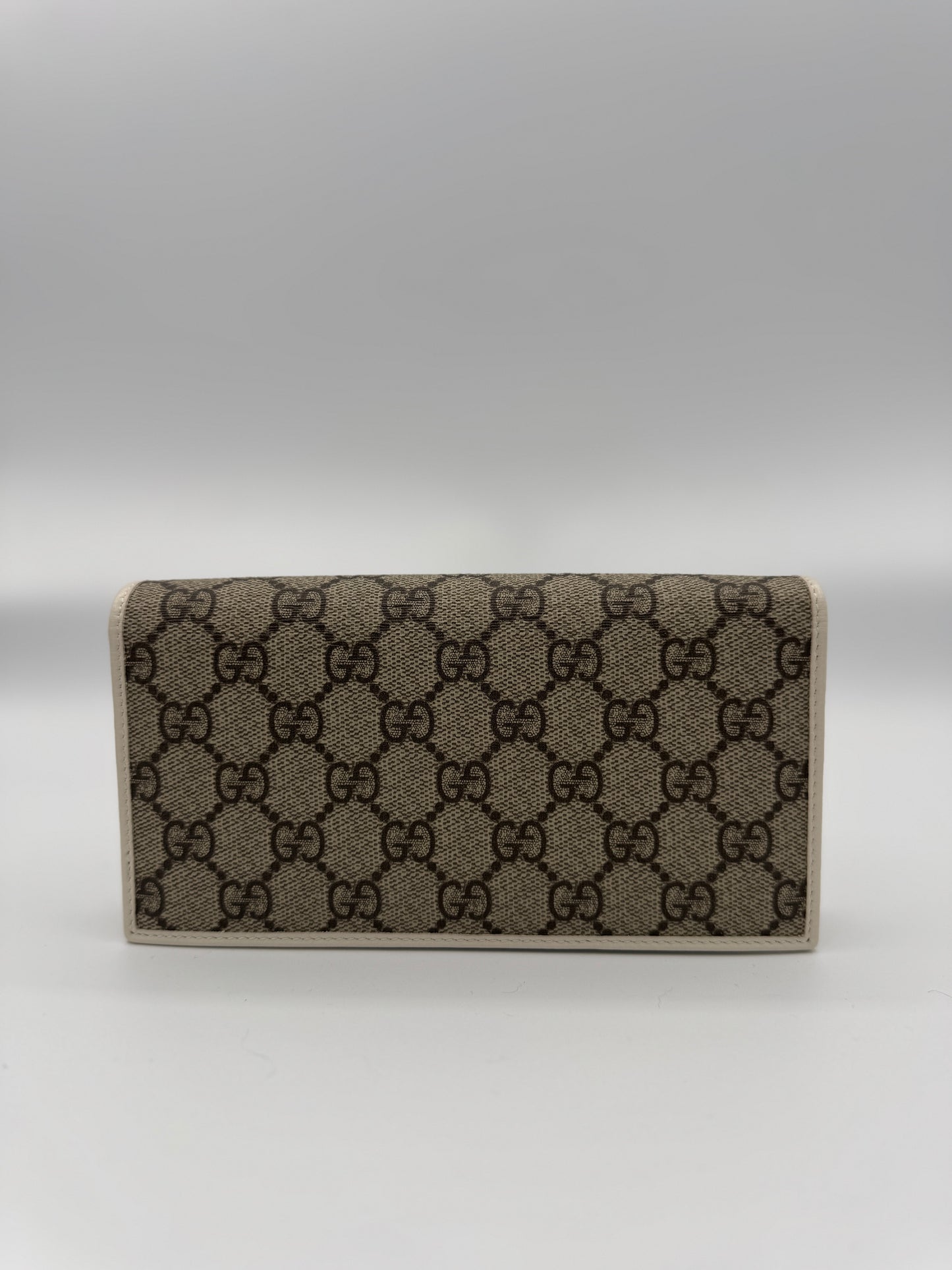 Gucci GG Supreme Horsebit PVC & Leather Chain Wallet