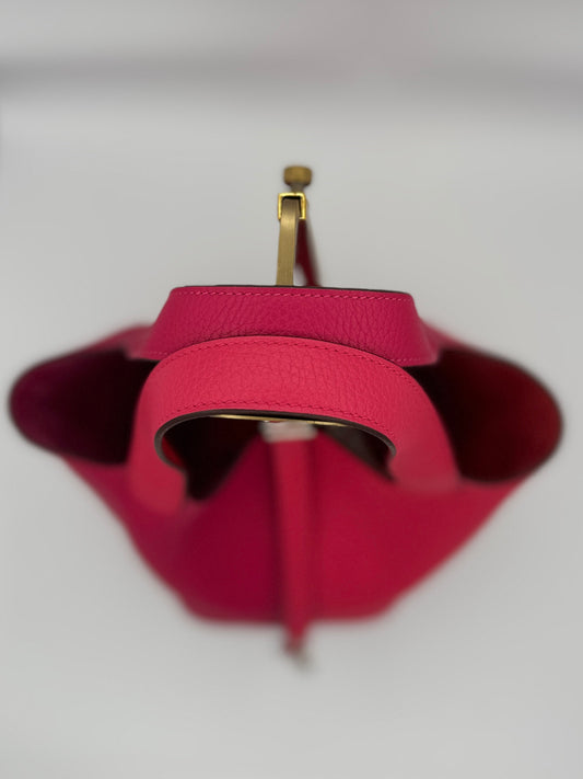 hermes picotin casaque 18 clémence taurillon rose extreme rose Mexico