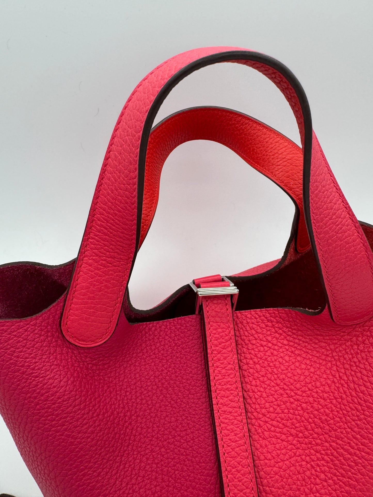 hermes picotin casaque 18 clémence taurillon rose extreme rose Mexico