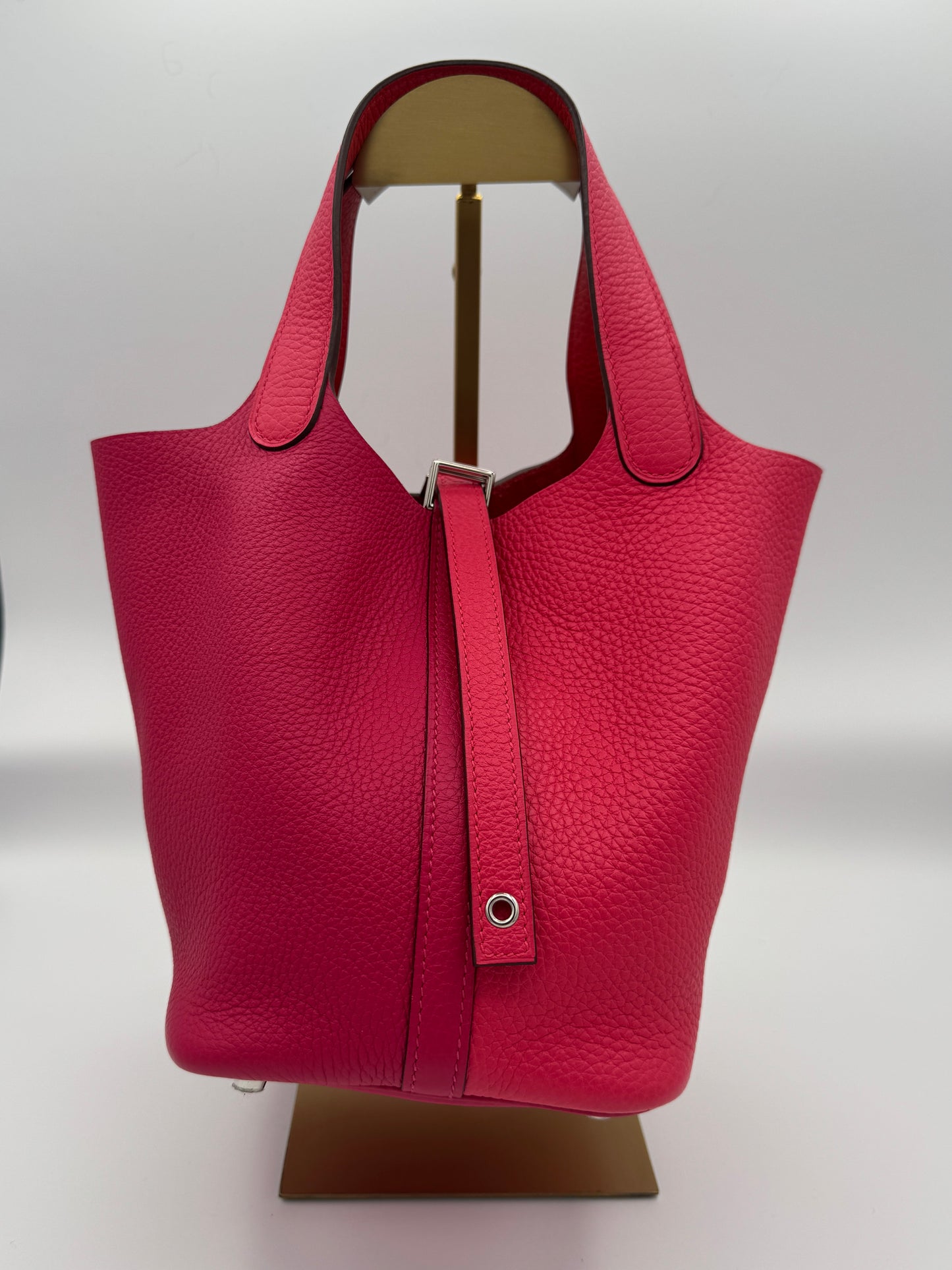 hermes picotin casaque 18 clémence taurillon rose extreme rose Mexico