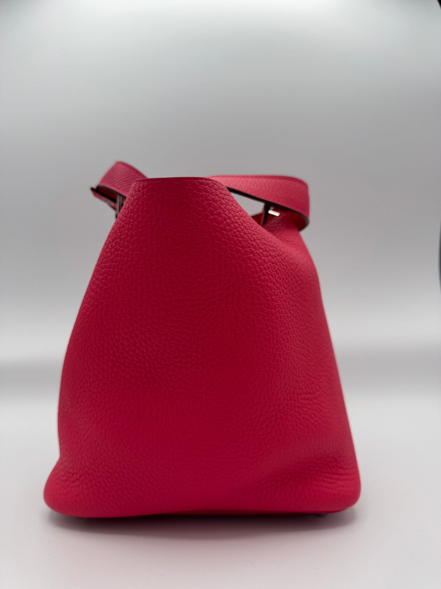 hermes picotin casaque 18 clémence taurillon rose extreme rose Mexico