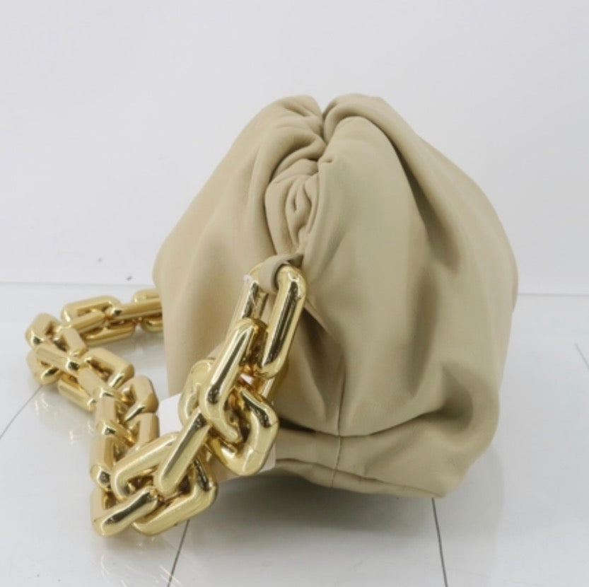 The Chain Pouch Leather Clutch