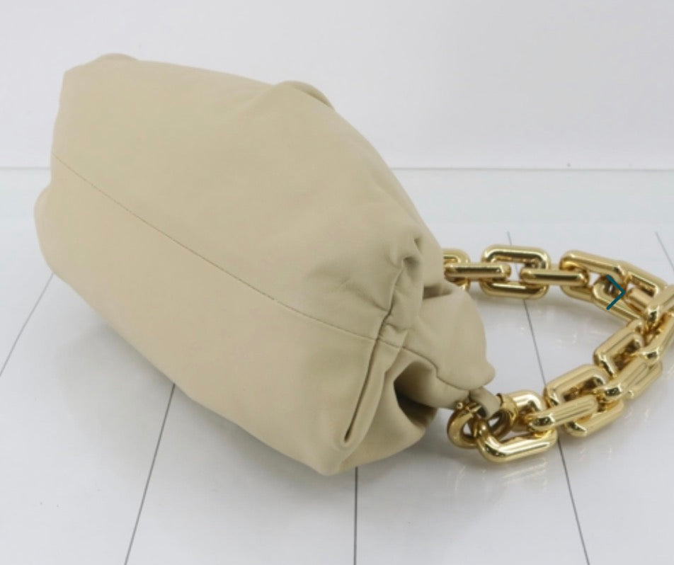 The Chain Pouch Leather Clutch