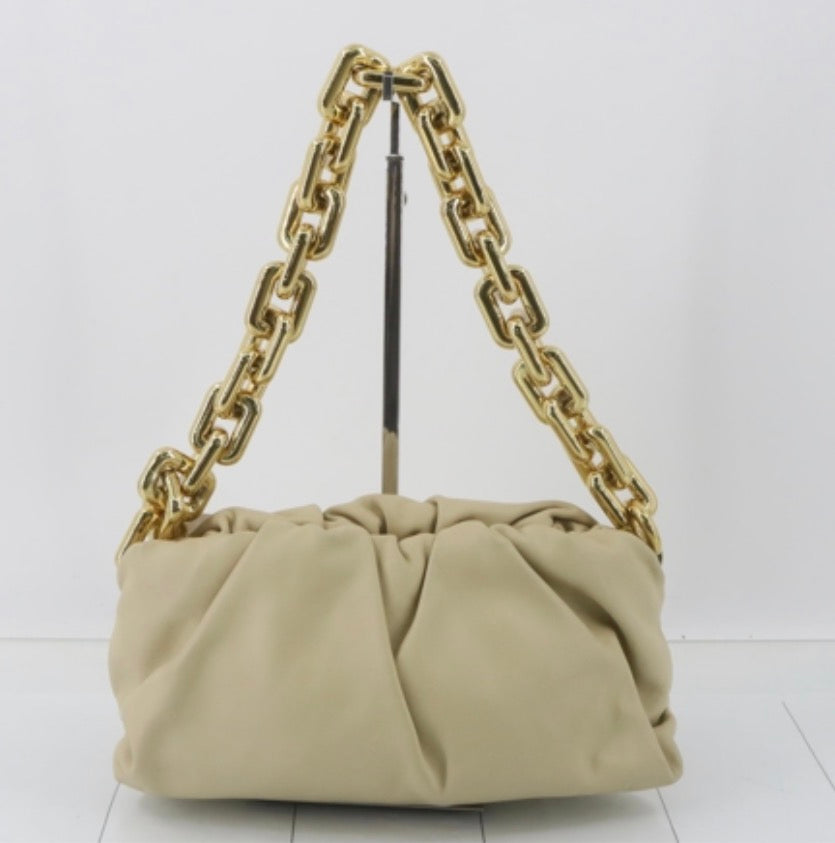 The Chain Pouch Leather Clutch