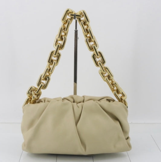The Chain Pouch Leather Clutch